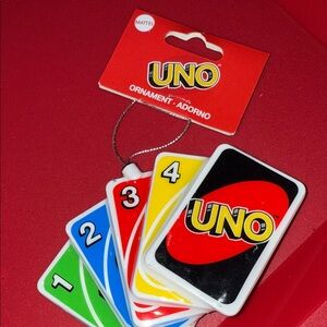 Mattel UNO Card Christmas Holiday Ornament